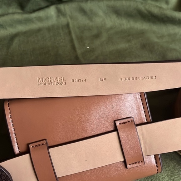 Brand New Michael Kors Genuine Leather Double Pouch Brown Belt Bag Fanny Pack - Picture 14 of 16